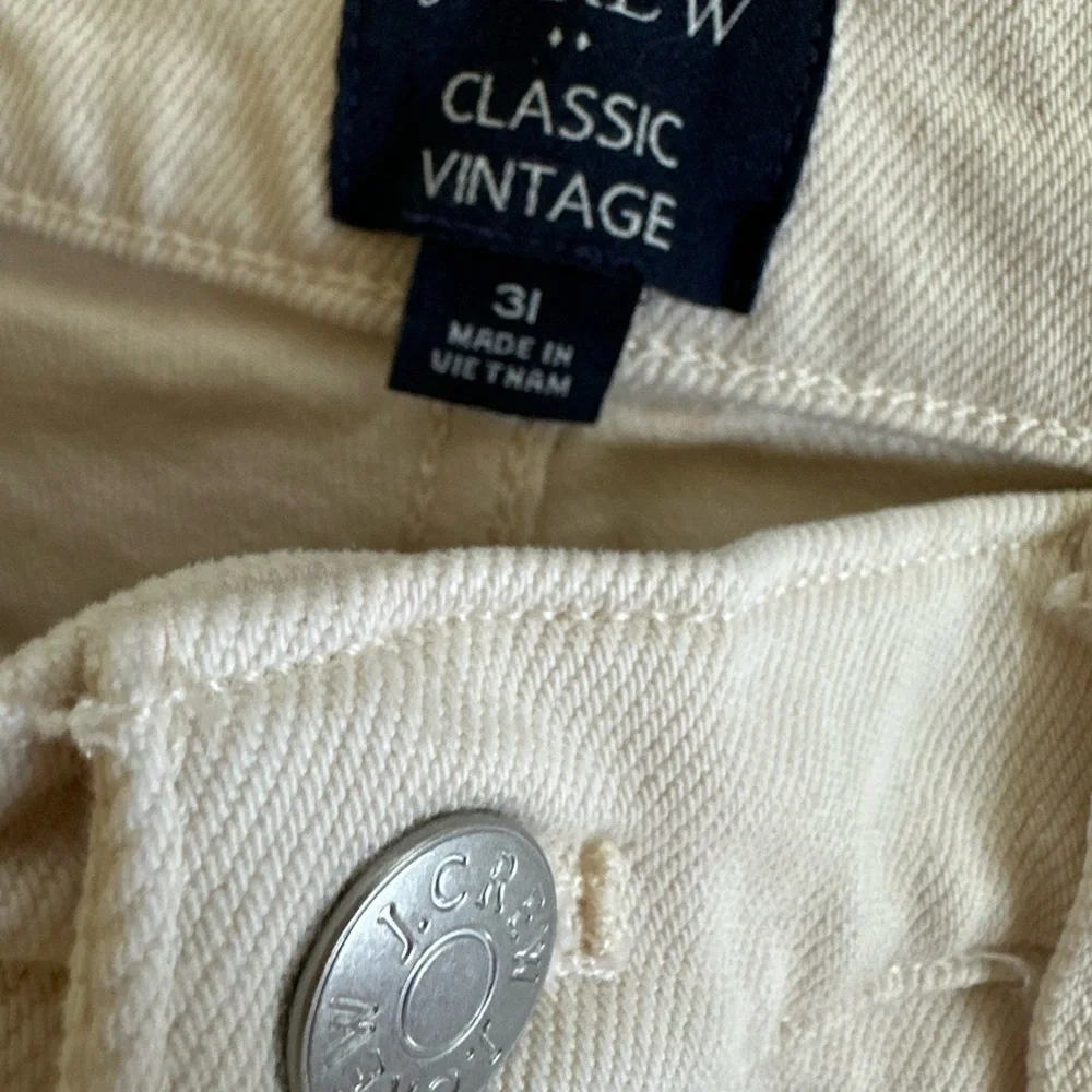 J. Crew women Cream Jeans